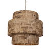 Water Hyacinth 4 Light Woven Pendant, Ceiling Light by Uttermost, 24.25" width x 23" height x 24.25" diameter x 24.25" depth thumbnail 3