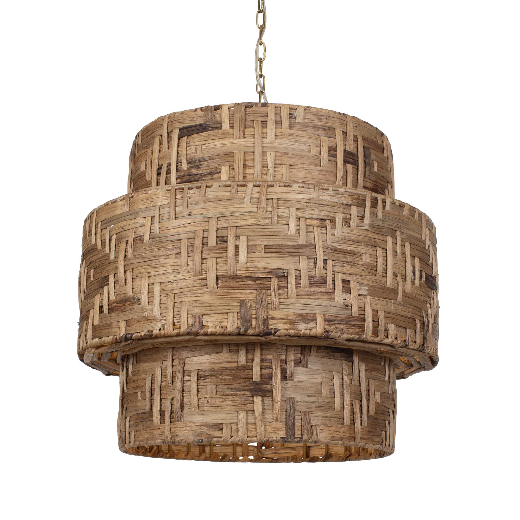 Water Hyacinth 4 Light Woven Pendant large image 