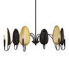 Warwick 6 Light Matte Black Chandelier, Pendant by Uttermost, 19" height x 41.5" diameter thumbnail 4