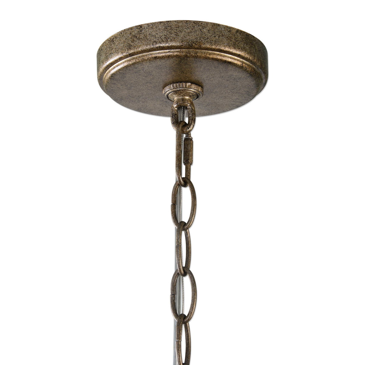 Valka 6 Light Crystal Chandelier, by Uttermost, 1'7.25" width x 2'9.5" height x 1'7.25" diameter View 3