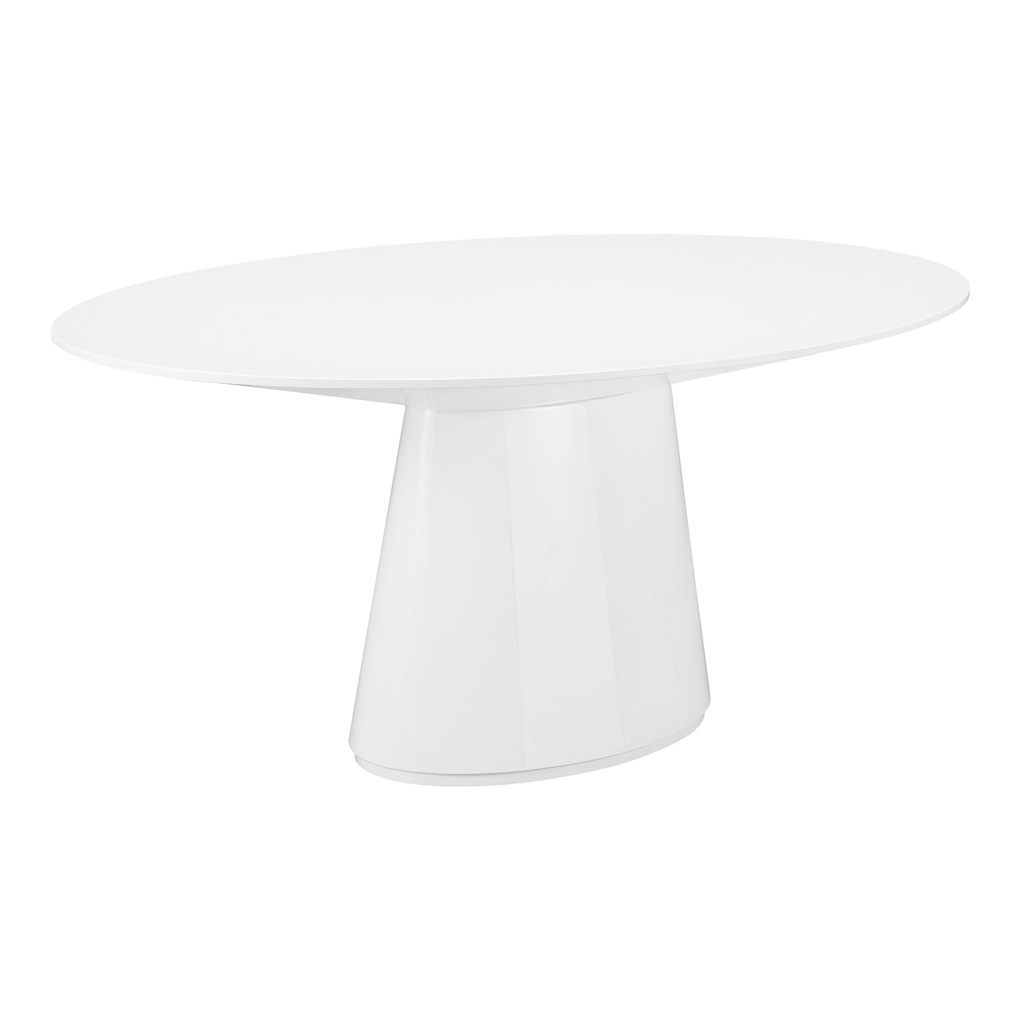 Otago Oval Dining Table White large image 