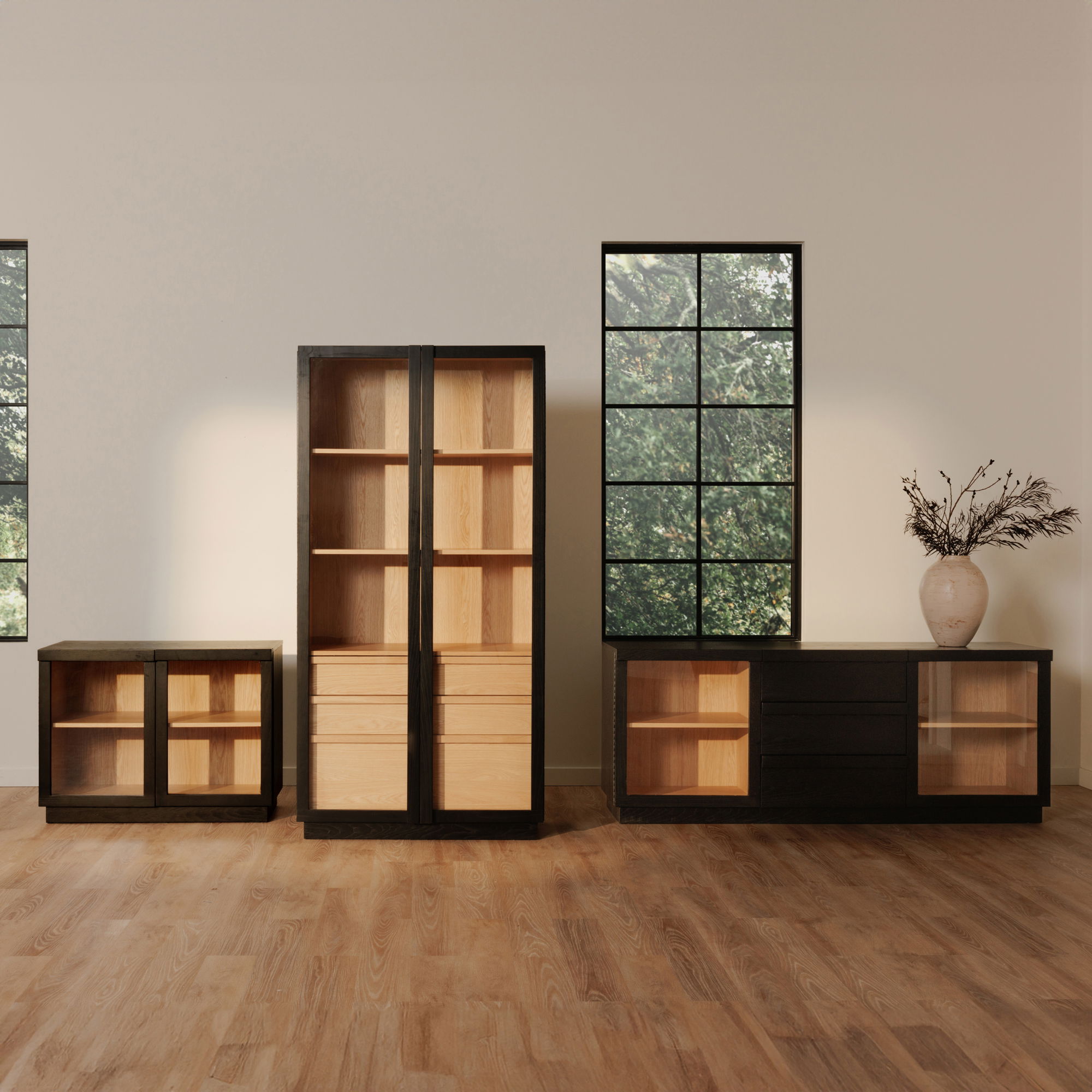 Charlotte Tall Cabinet Black large image 