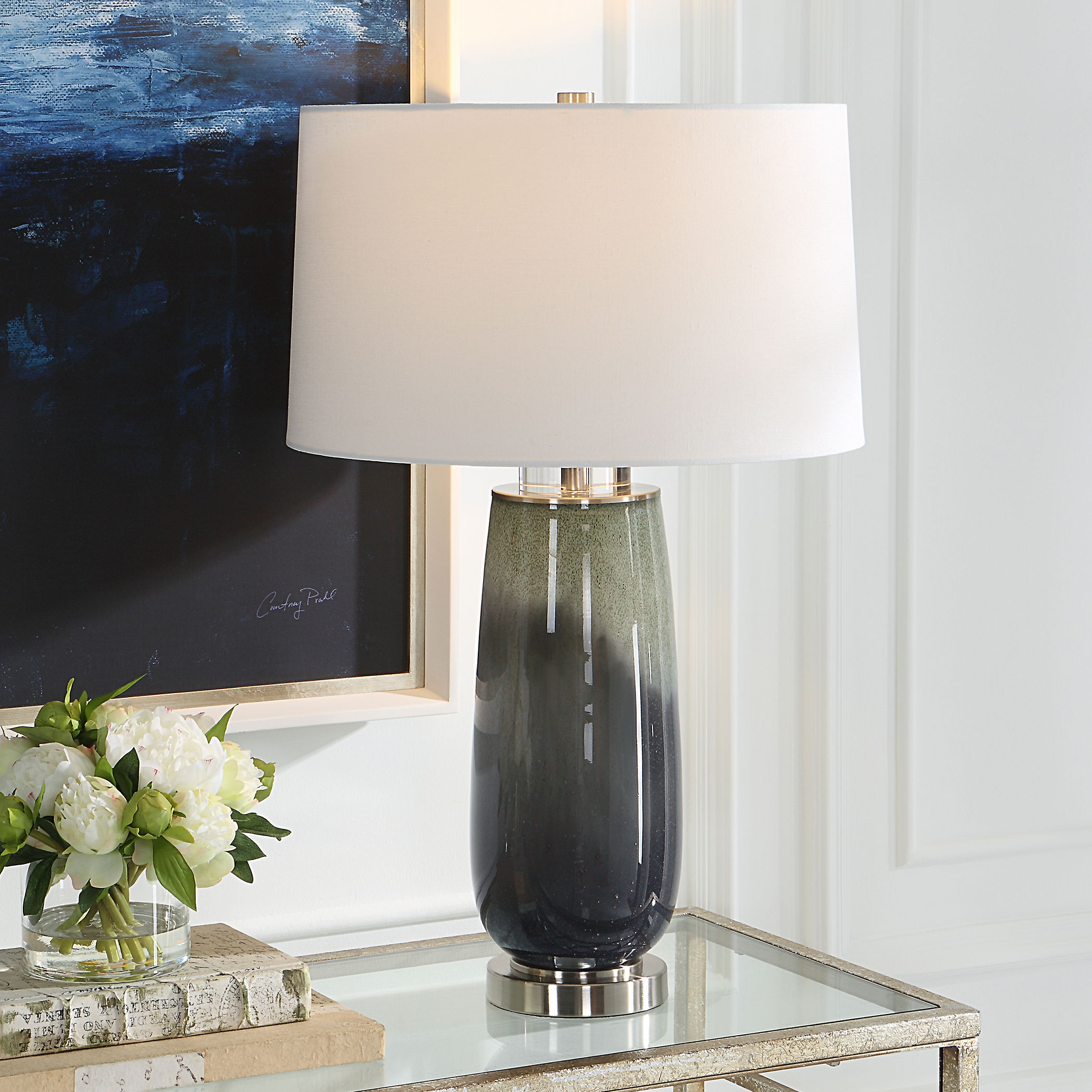 Campa Gray-Blue Table Lamp large image 