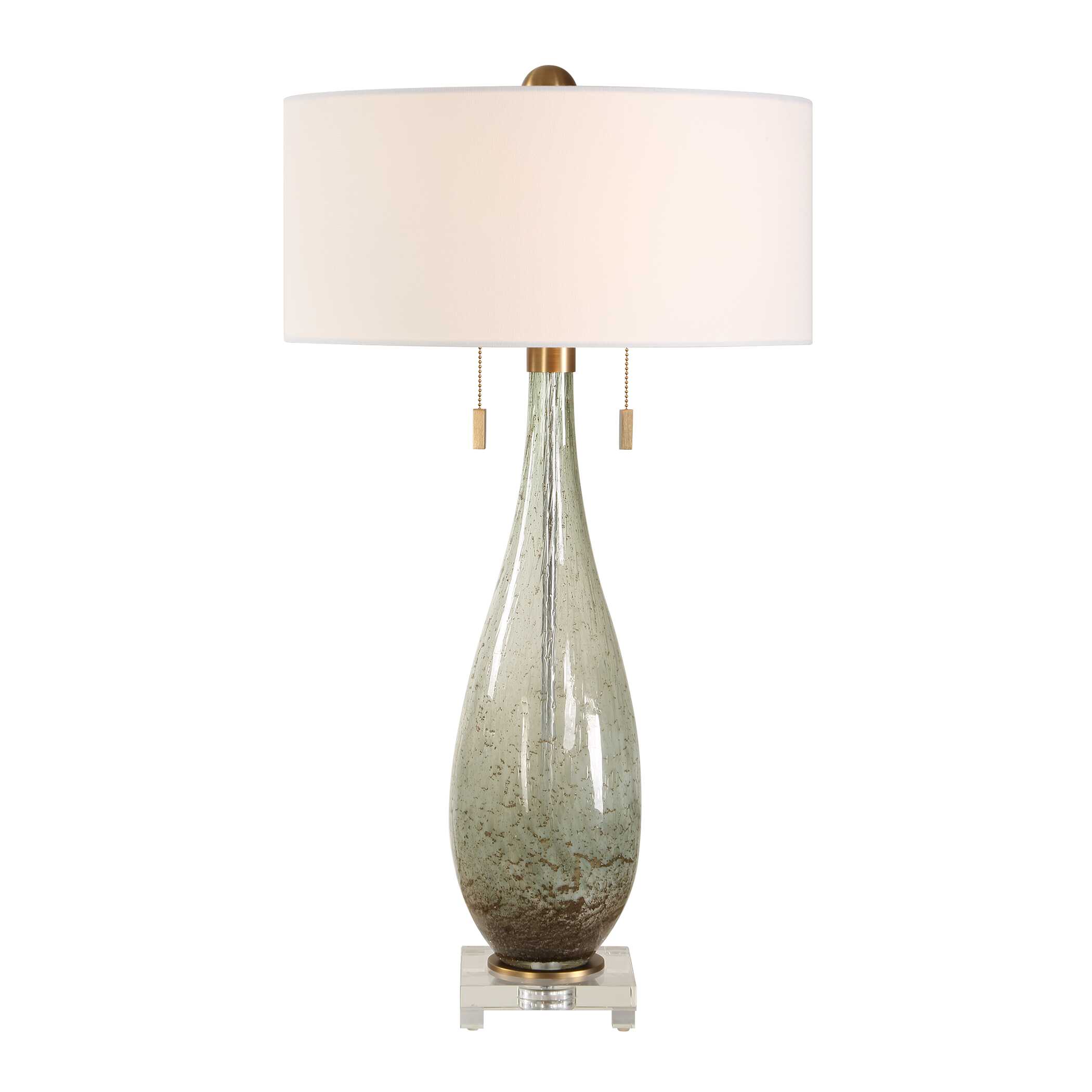 Cardoni Green Table Lamp, by Uttermost, 18" width x 32.25" height x 18" depth View 5