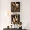 Crosshatch Metal Wall Decor Set/2, Sculptural Wall Art by Uttermost, 19.75" width x 24" height x 3.75" depth thumbnail 4