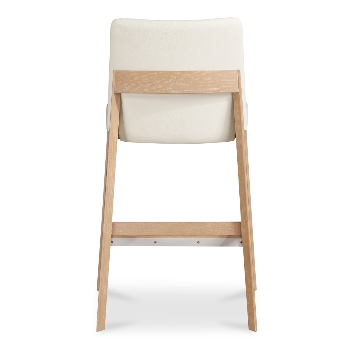 Deco Oak Counter Stool White Pvc, Counter & Bar Stool by Moe's Home, 21.7" width x 38.9" height x 20.8" depth View 4