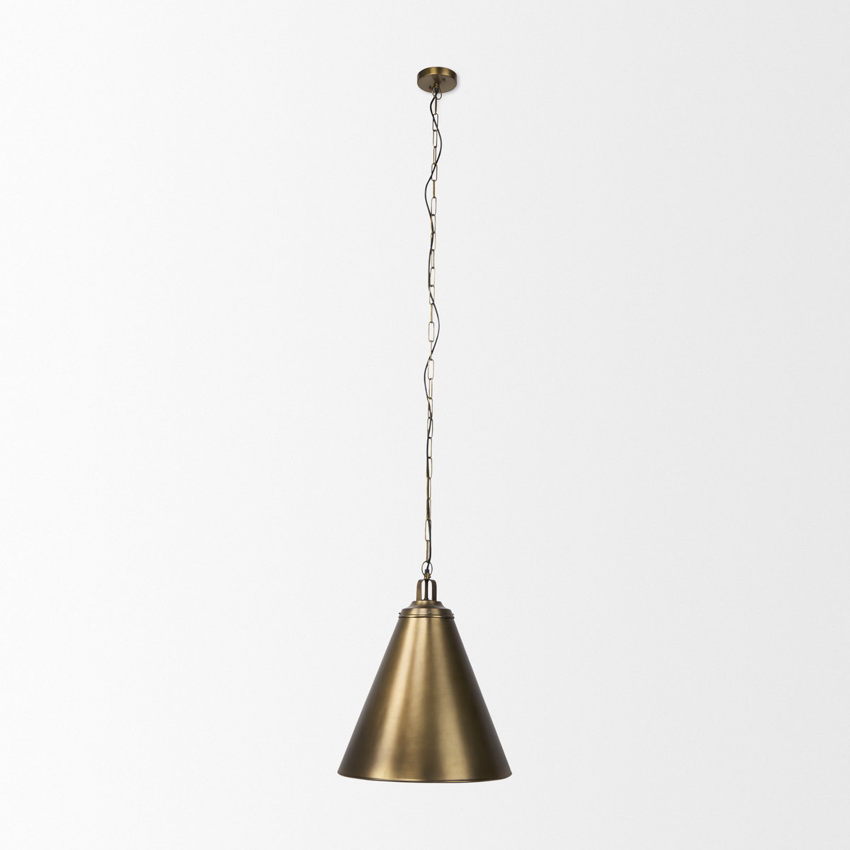 Fenton  Gold with Gold Accents Pendant Light, by Mercana, 18" length x 18" width x 23" height View 3
