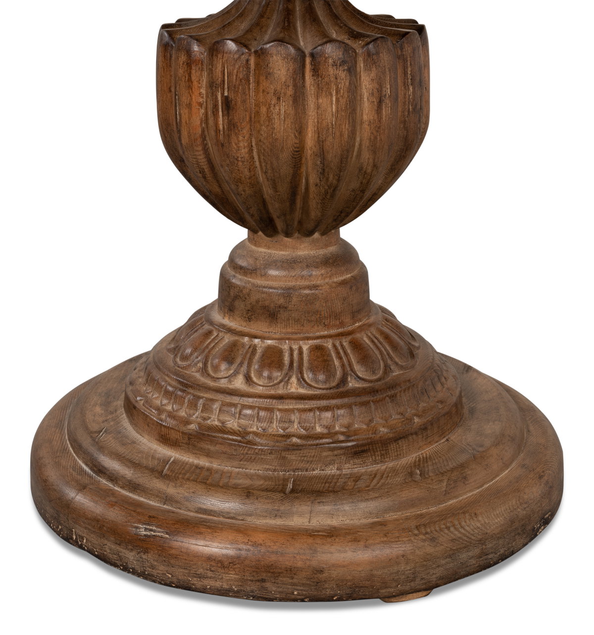 Renaissance Pedestal Dining Table 40top, by Sarreid, 3'4" length x 3'4" width x 2'6" height View 4