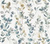 Joyful Eucalyptus Turquoise Wallpaper, by York Wall, 27' length x 2'3" width x 0.02" depth thumbnail