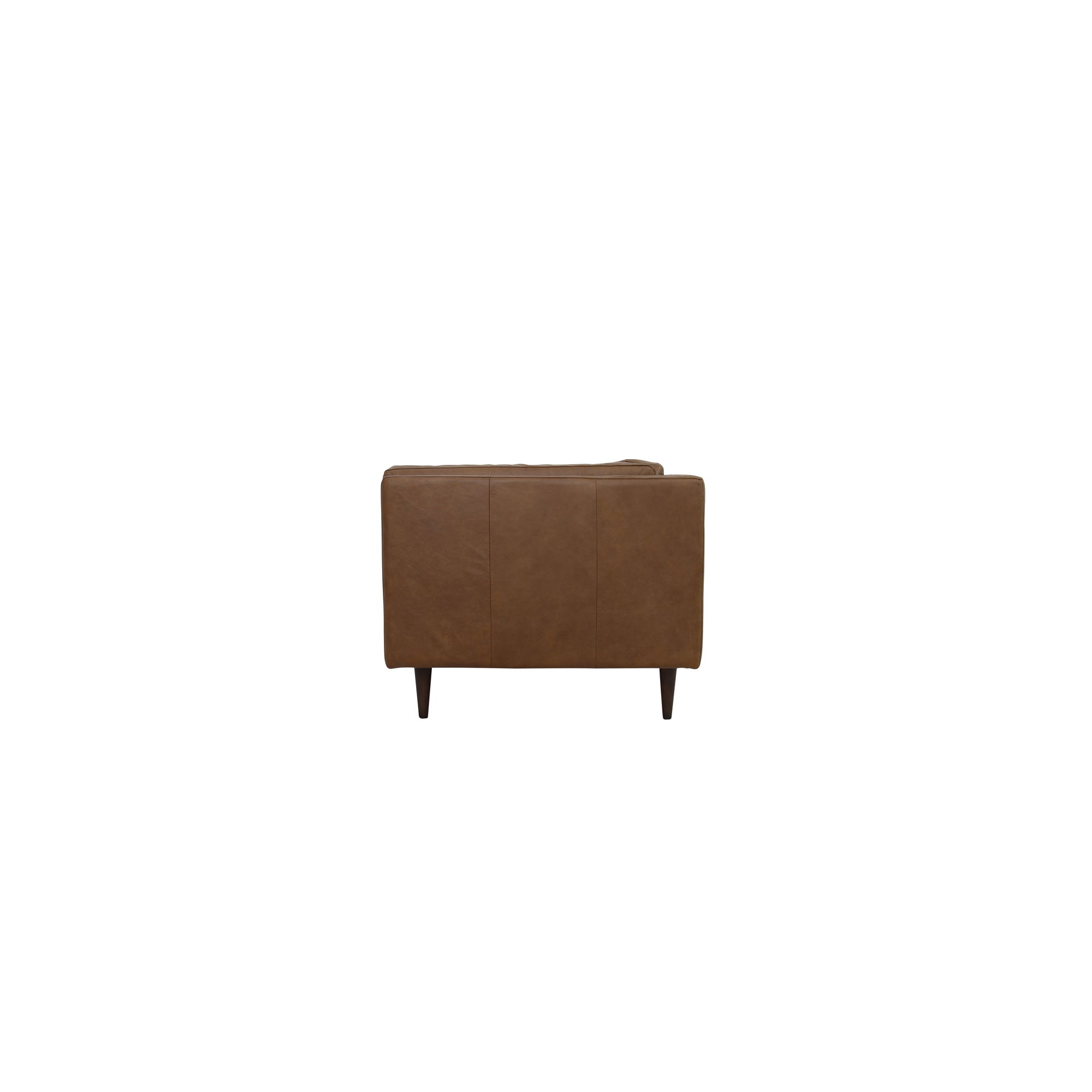 Woods Sofa Brown Leather, Sofas & Sectional by Moe's Home, 86" width x 29.9" height x 37" depth View 3