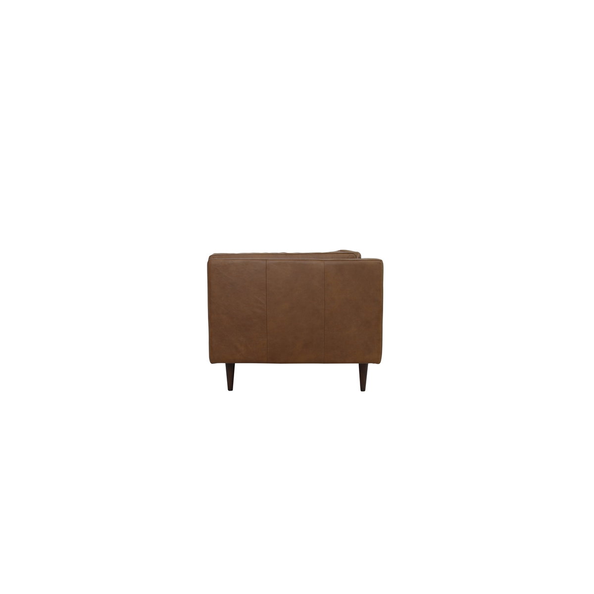 Woods Sofa Brown Leather, Sofas & Sectional by Moe's Home, 86" width x 29.9" height x 37" depth View 3