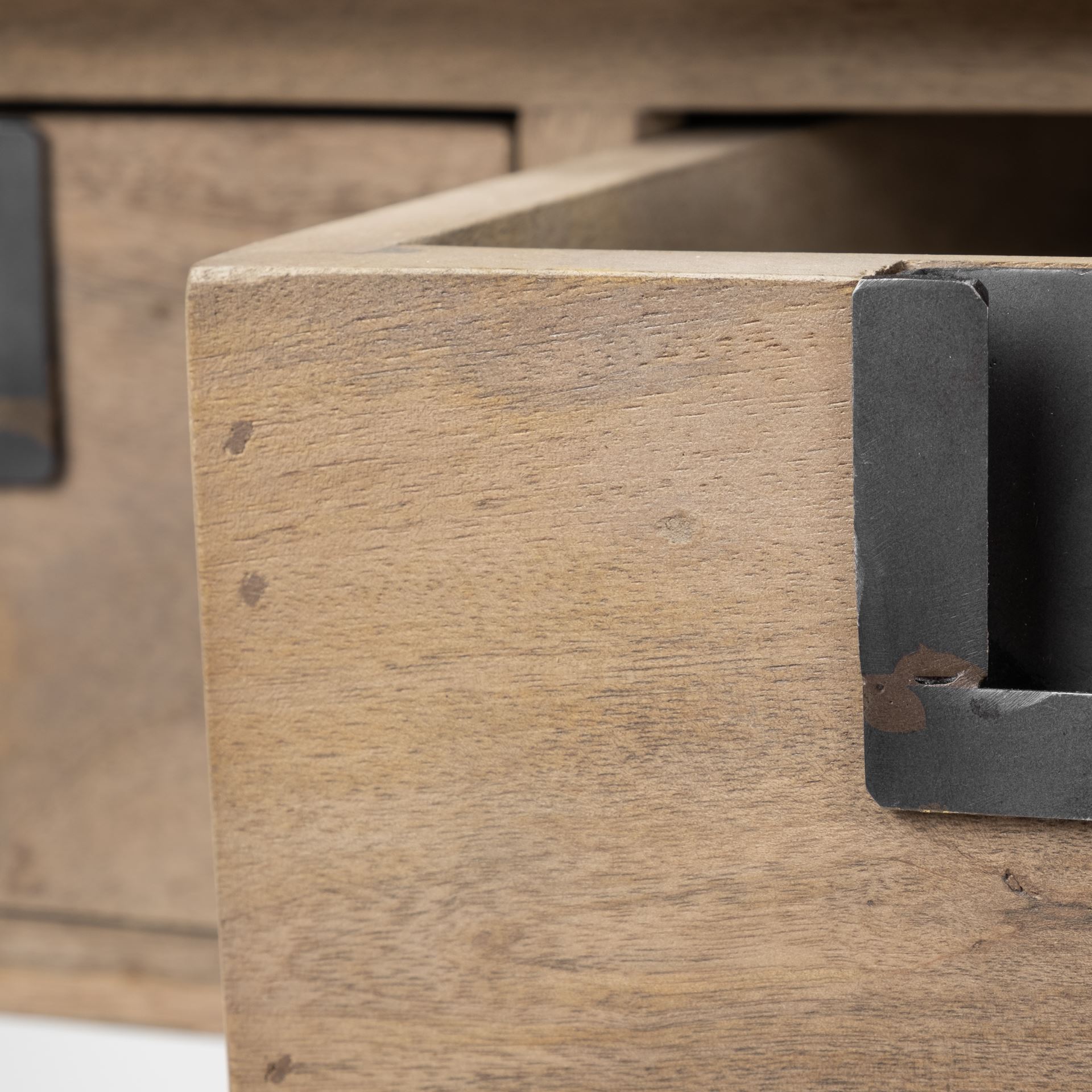 Harrelson III 72L x 18W Brown Wood 4 Drawer Console Table, by Mercana, 72" length x 18" width x 30" height View 7