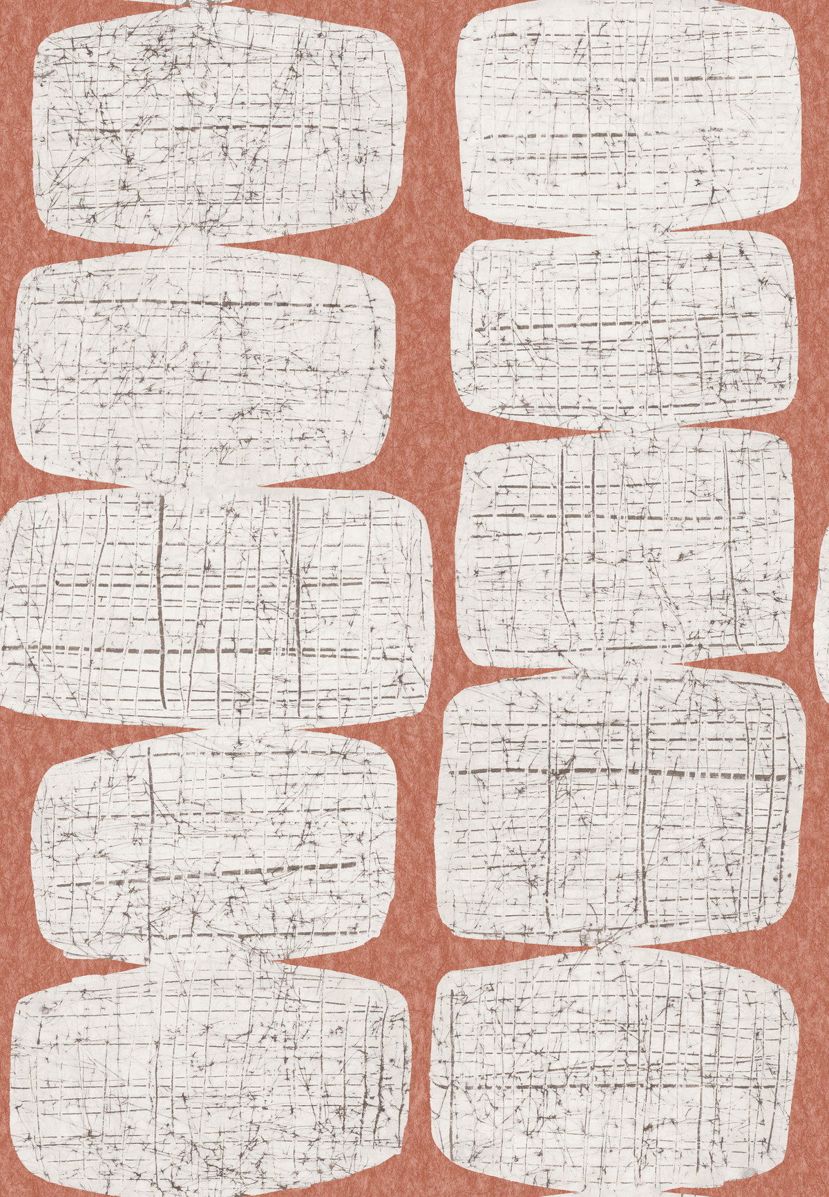 Mid-Century Beads Orange Peel & Stick Wallpaper, by York Wall, 18'10.8" length x 1'6" width x 0.02" depth