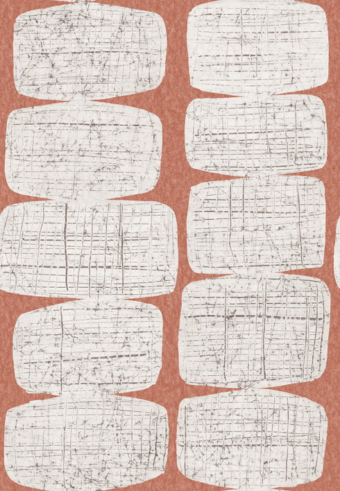 Mid-Century Beads Orange Peel & Stick Wallpaper