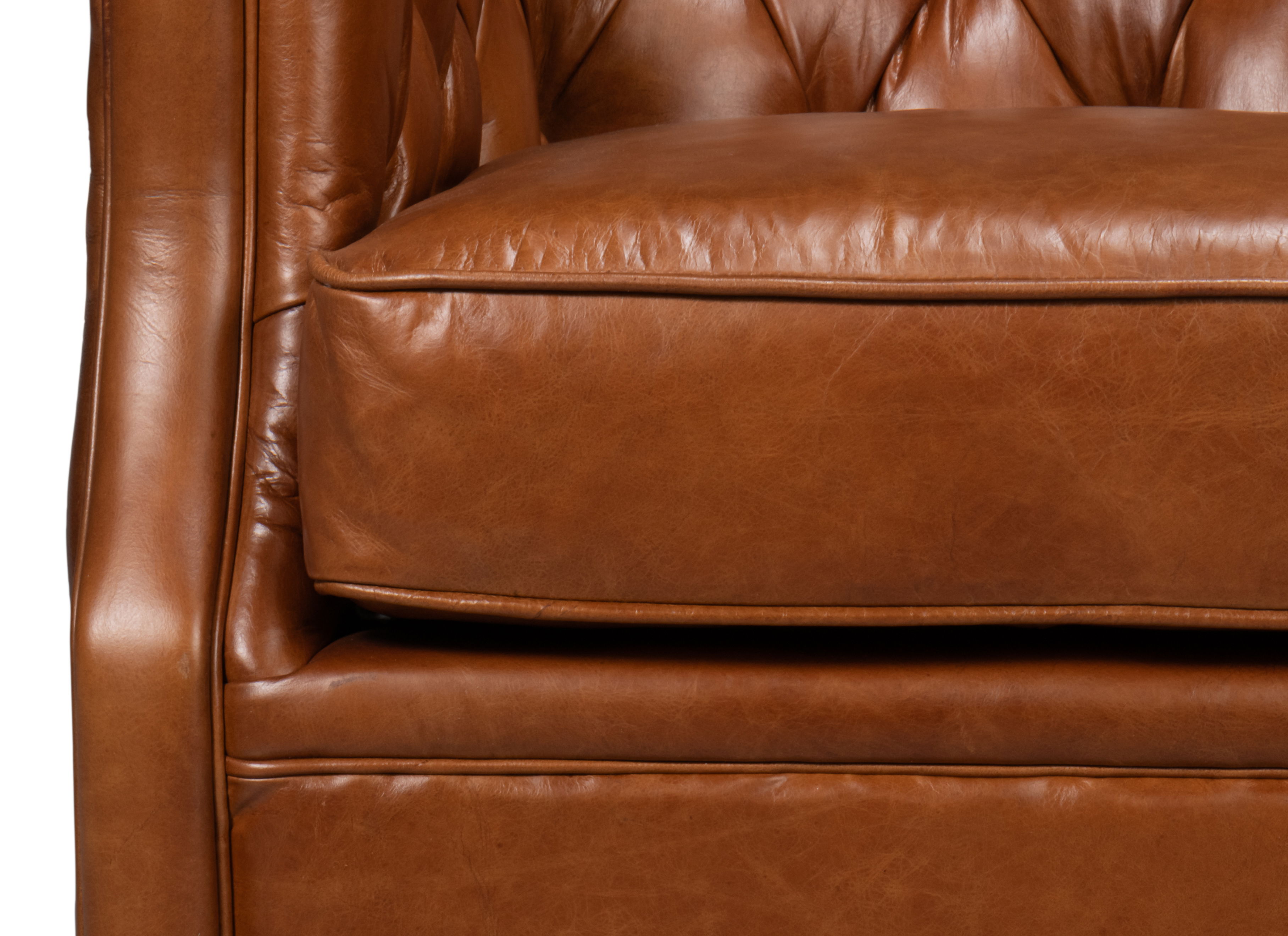 Coolidge Leather Swivel Chair Havana Brn large image 