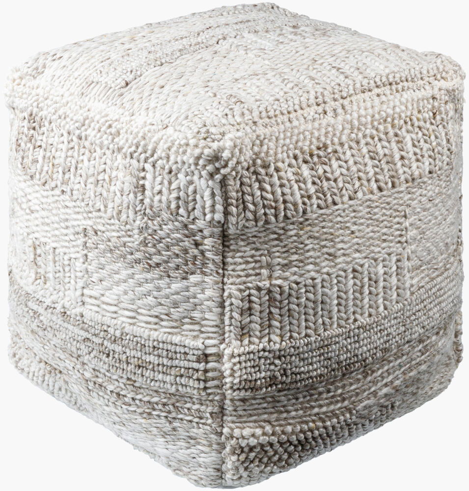 Gabon Pouf, Ottoman by Surya, 18" width x 18" height