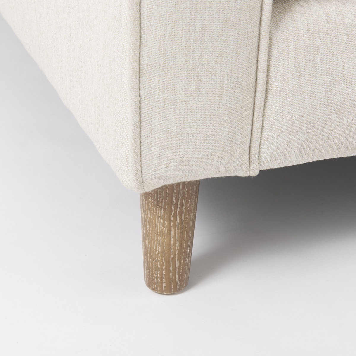 Loretta  Cream Fabric Chair with Two Bolster Cushions, Accent Chair by Mercana, 40.75" length x 36.22" width x 33.86" height View 14