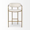 Parker  Cream Fabric Seat Gold Metal Counter Stool, Counter & Bar Stool by Mercana, 19" length x 19.75" width x 36" height thumbnail 7