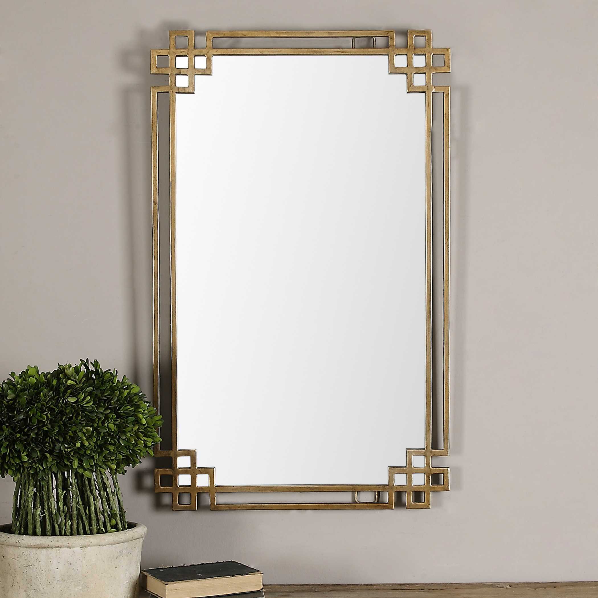 Devoll Antique Gold Mirror, by Uttermost, 22.75" width x 36.62" height x 1" depth View 4