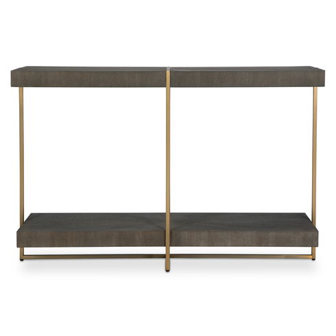 Taja Modern Brass / Wood Console Table