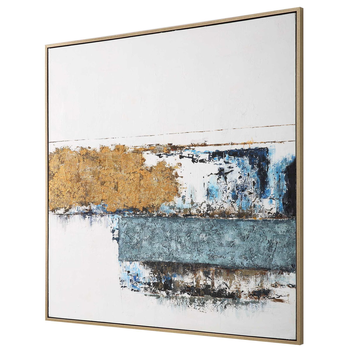 Stacked Against Hand Painted Canvas, Art by Uttermost, 61.75" width x 61.75" height x 1.75" depth View 5