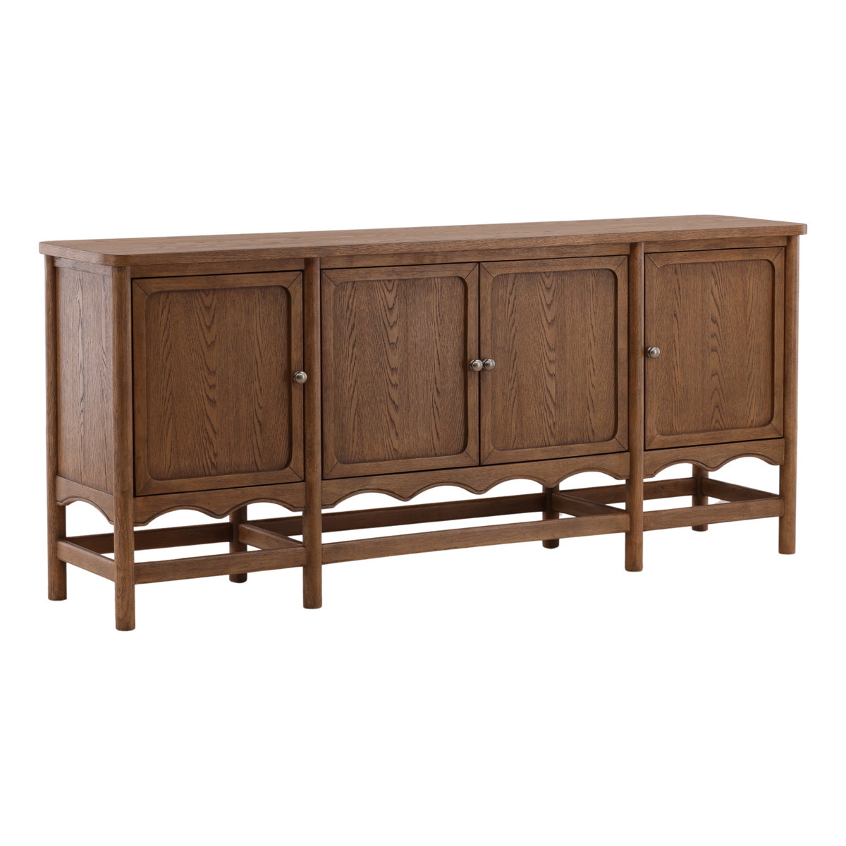 Phoebe Sideboard Dark Brown, Sideboards & Buffet by Dovetail, 78" width x 34.25" height x 18.1" depth View 1