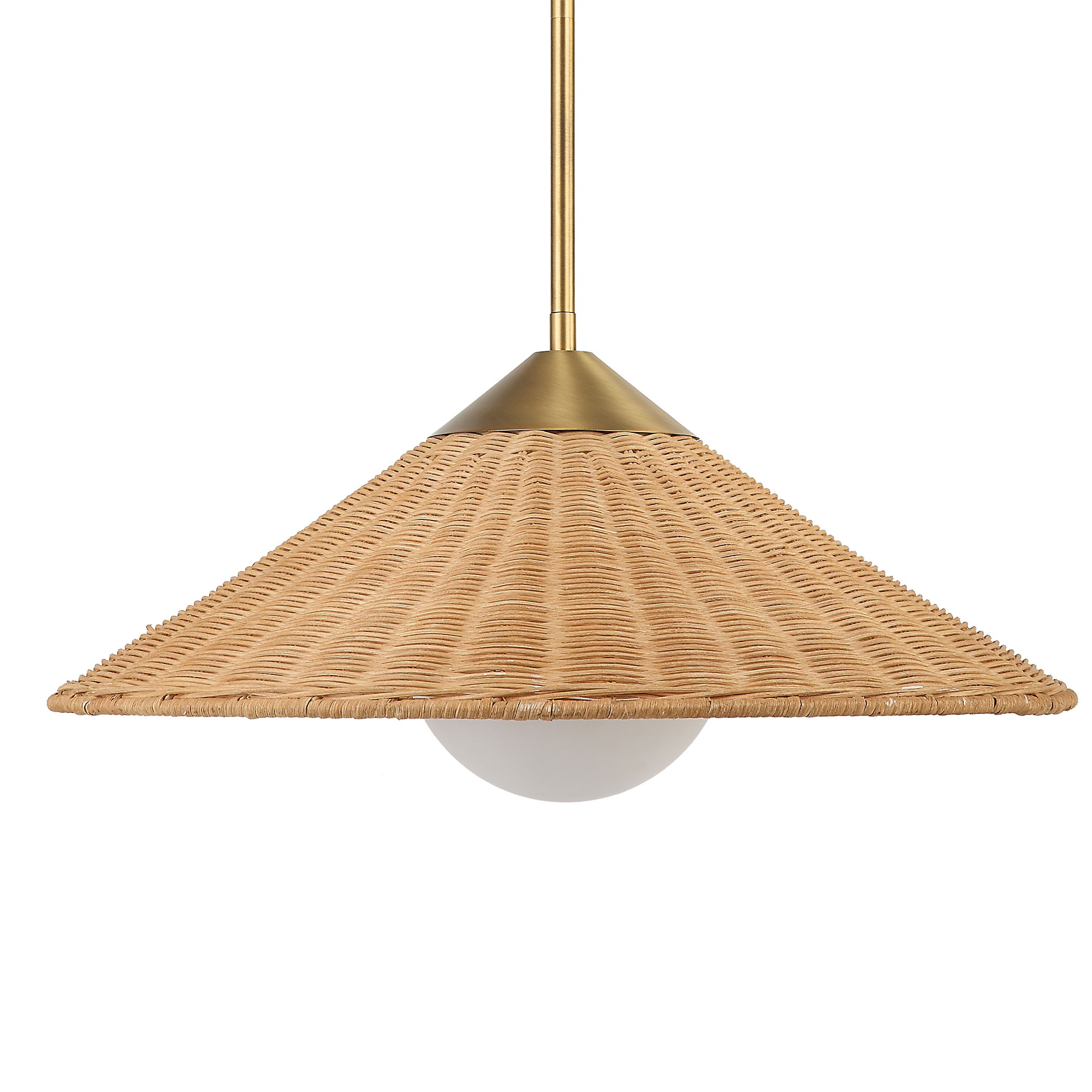 Phuvinh 1 Light Rattan Shade Pendant large image 