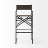 Direttore 19.3L x 19.3W x 44.1H Brown/Gray Suede with Metal Frame Bar Stool, Counter & Bar Stool by Mercana, 19.3" length x 20" width x 44.25" height thumbnail 3