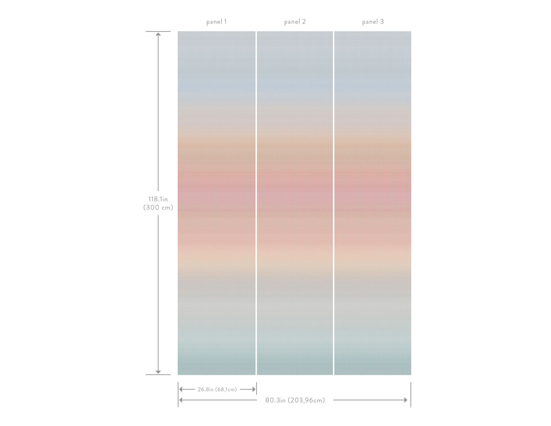 Oleg Multicolor Wall Mural large image 