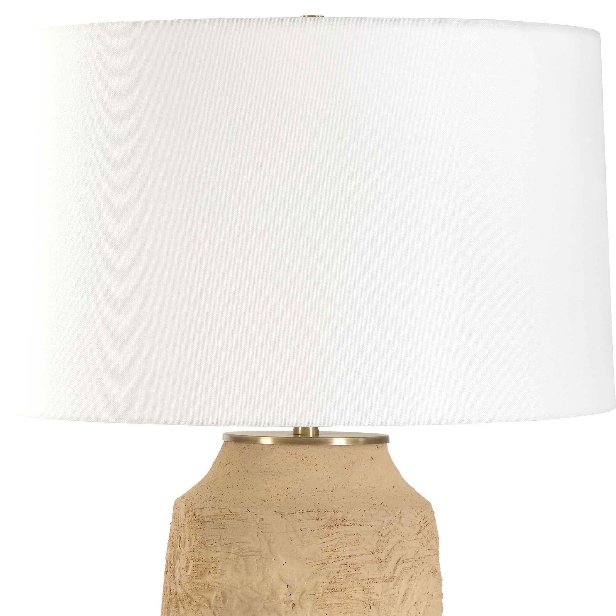 Sandstone Flow Terracotta Table Lamp, by Uttermost, 18" width x 28.5" height x 18" depth View 6