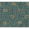 French Marigold Teal & Gold Wallpaper thumbnail 0