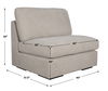 Refuge Armless Sand Sofa, Furniture by Uttermost, 40" width x 30" height x 37.5" depth thumbnail 3