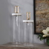 Hayworth Seeded Glass Containers Set/2, Vase by Uttermost, 6" width x 22" height x 6" depth thumbnail 3