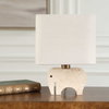 Tusk Travertine Accent Lamp, Table Lamp by Uttermost, 8" width x 11" height x 6" depth thumbnail 3