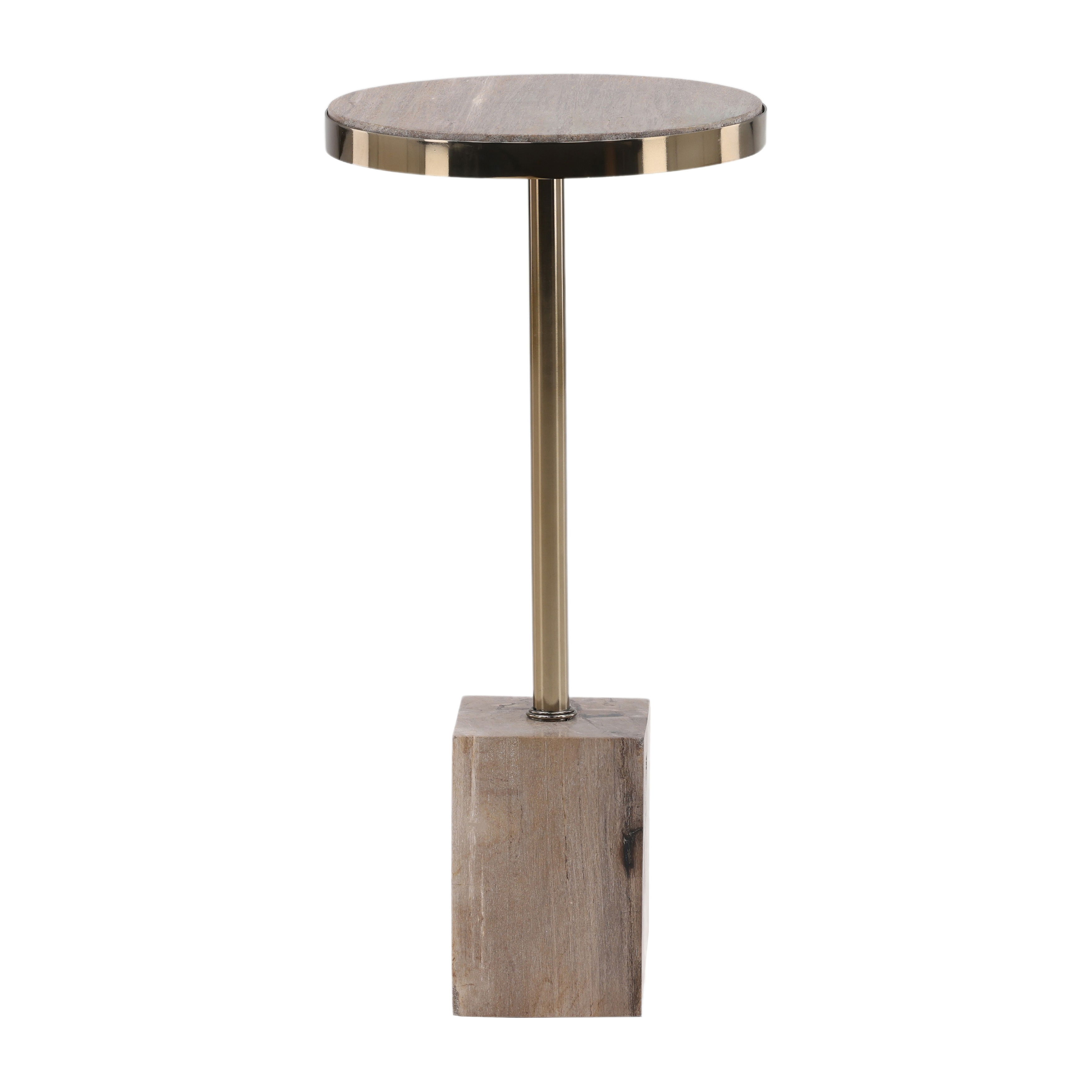 Inara Side Table Natural, Side & End Table by Dovetail, 11.88" width x 25" height x 11.88" depth View 2