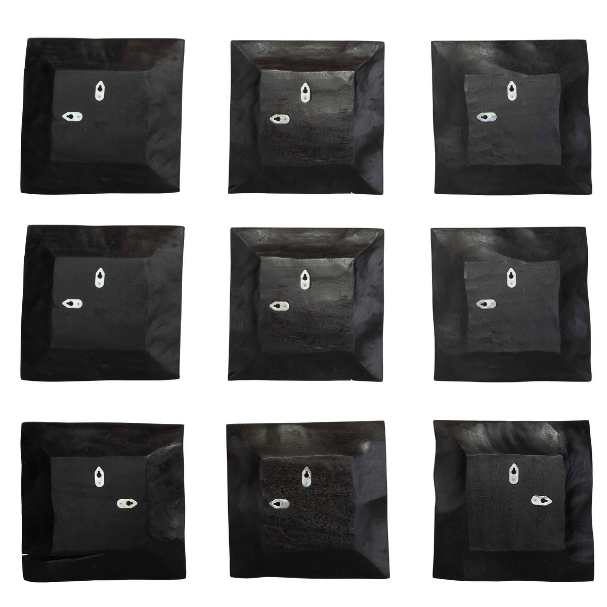 Malosi Black Wood Wall Decor Set/9, Sculptural Wall Art by Uttermost, 11.8" width x 11.8" height x 1.5" depth View 5