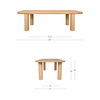 Anders Dining Table Large Natural, by Moe's Home, 98" width x 30" height x 42" depth thumbnail 8