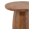 Armstrong Side Table Natural, Side & End Table by Dovetail, 24" width x 22" height x 24" diameter x 24" depth thumbnail 2