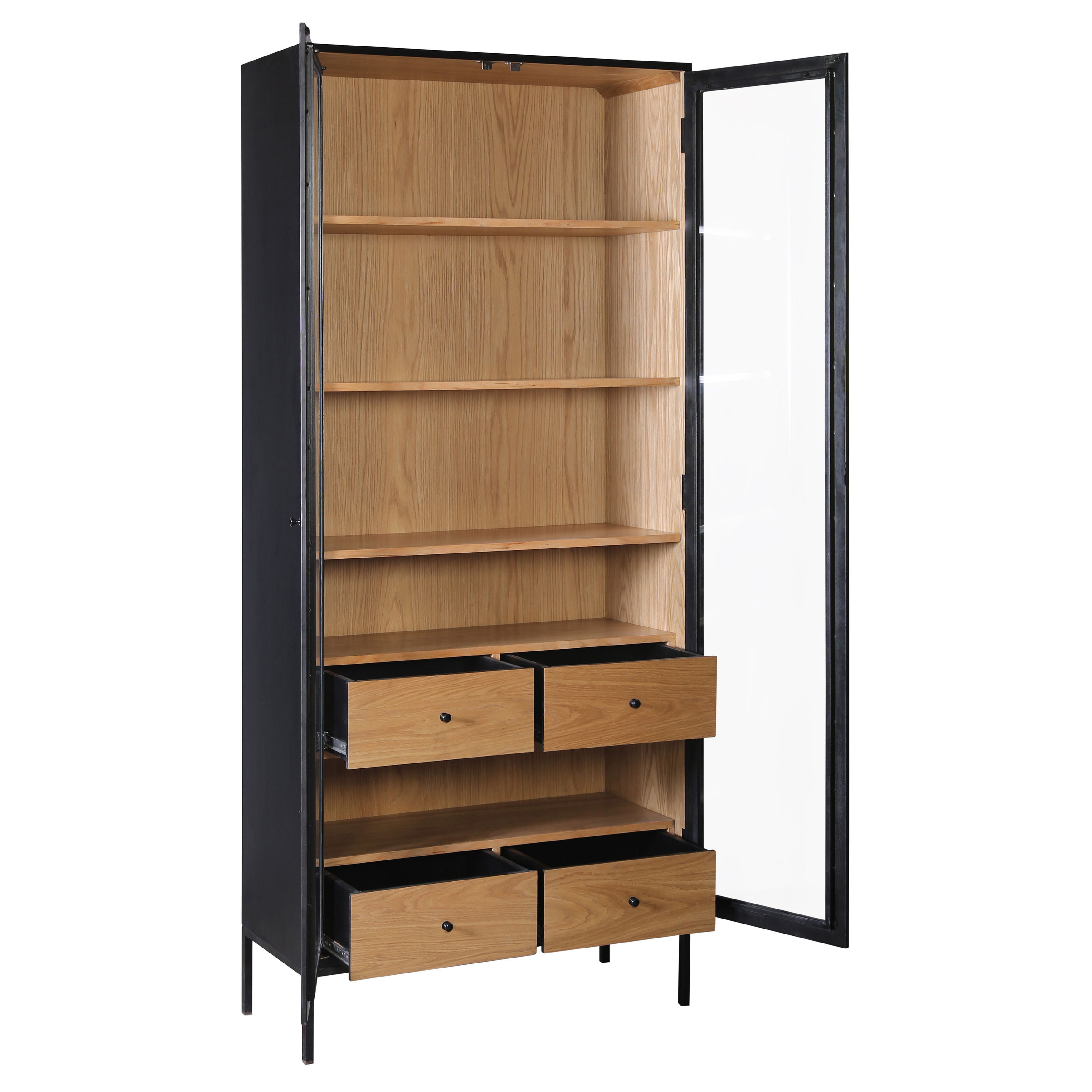 Eddington Cabinet, Cabinets & Sideboard by Dovetail, 36" width x 83.5" height x 16" depth View 3