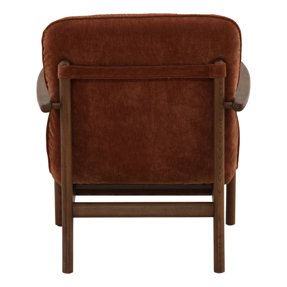 Talesa Occasional Chair Rust, Accent Chair by Dovetail, 28.25" width x 32.25" height x 33.25" depth View 4