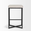 Frodo Backless 26.5in Seat Counter Stool | Counter White Fabric, Counter & Bar Stool by Mercana, 16.5" length x 16.5" width x 26.5" height thumbnail 8