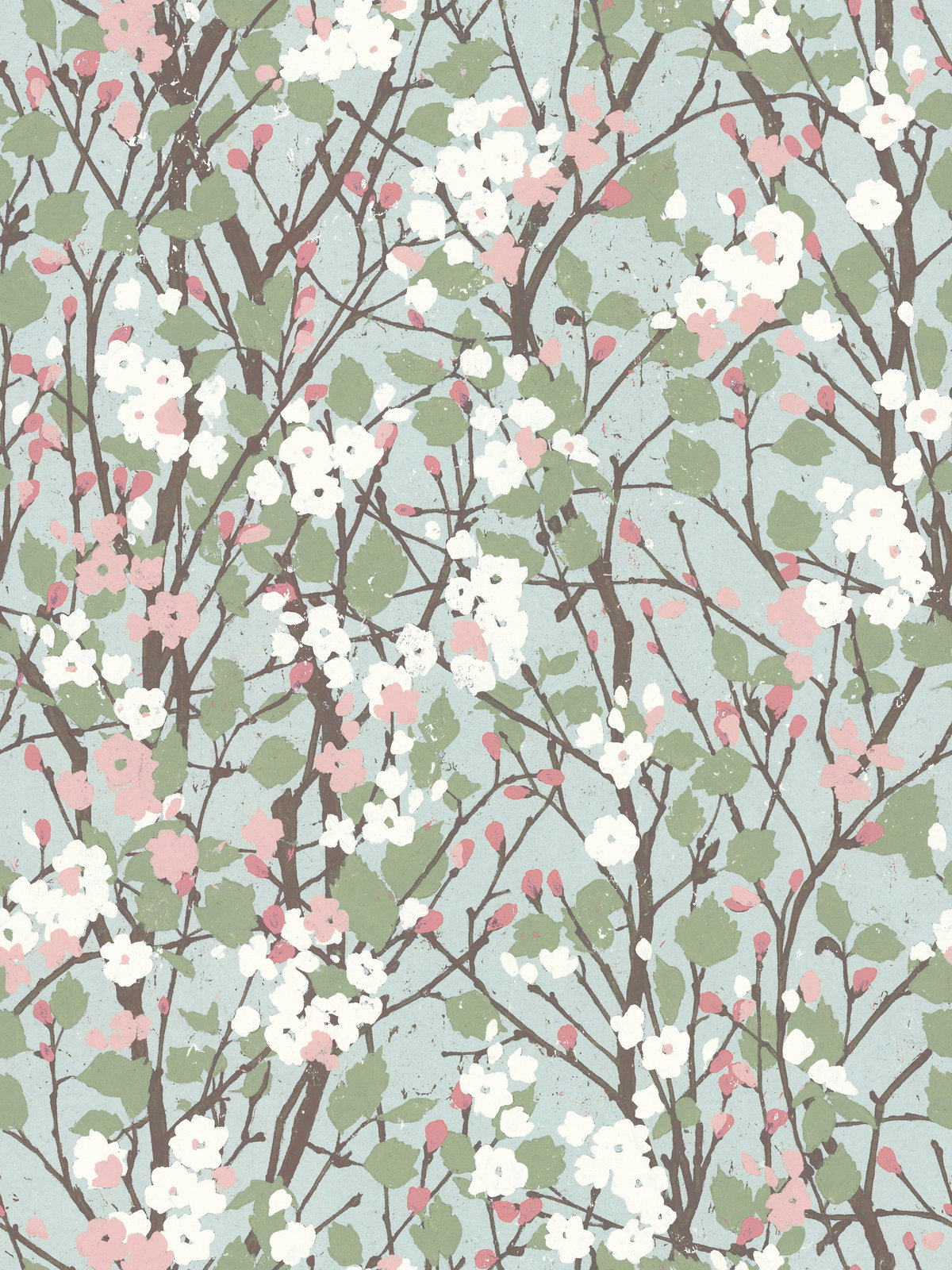 Willow Branch Blue Peel & Stick Wallpaper, by York Wall, 18'10.8" length x 1'6" width x 0.02" depth