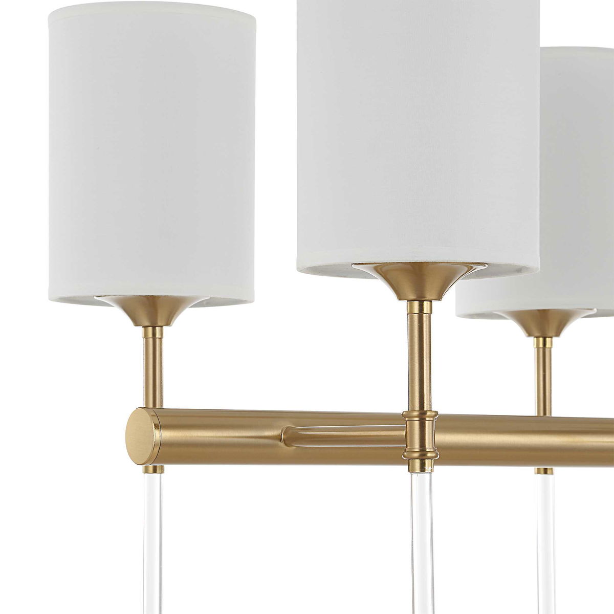 Awyr 8 Light Linear Chandelier, Pendant by Uttermost, 43.5" width x 16.5" height x 16" depth View 8