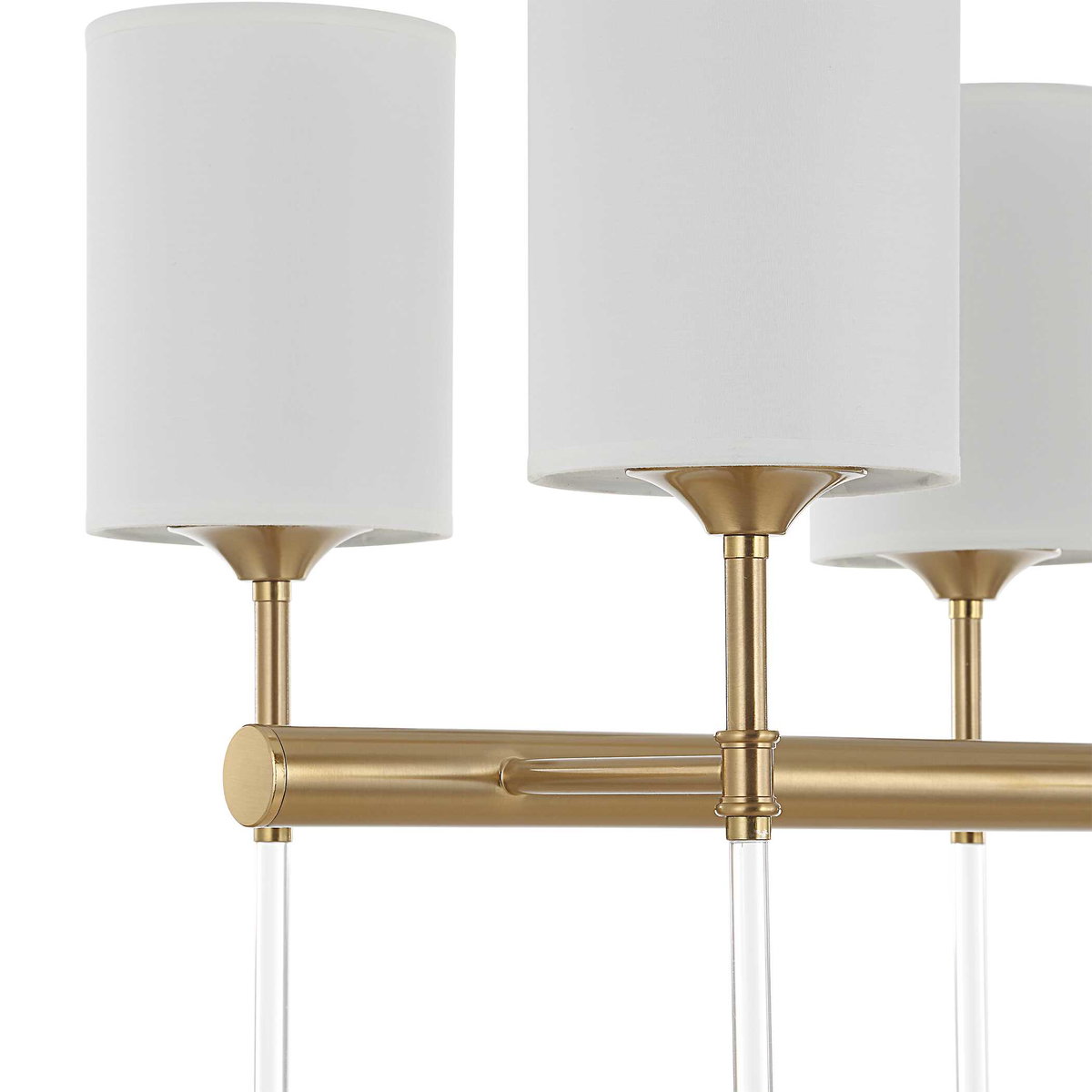 Awyr 8 Light Linear Chandelier, Pendant by Uttermost, 43.5" width x 16.5" height x 16" depth View 8