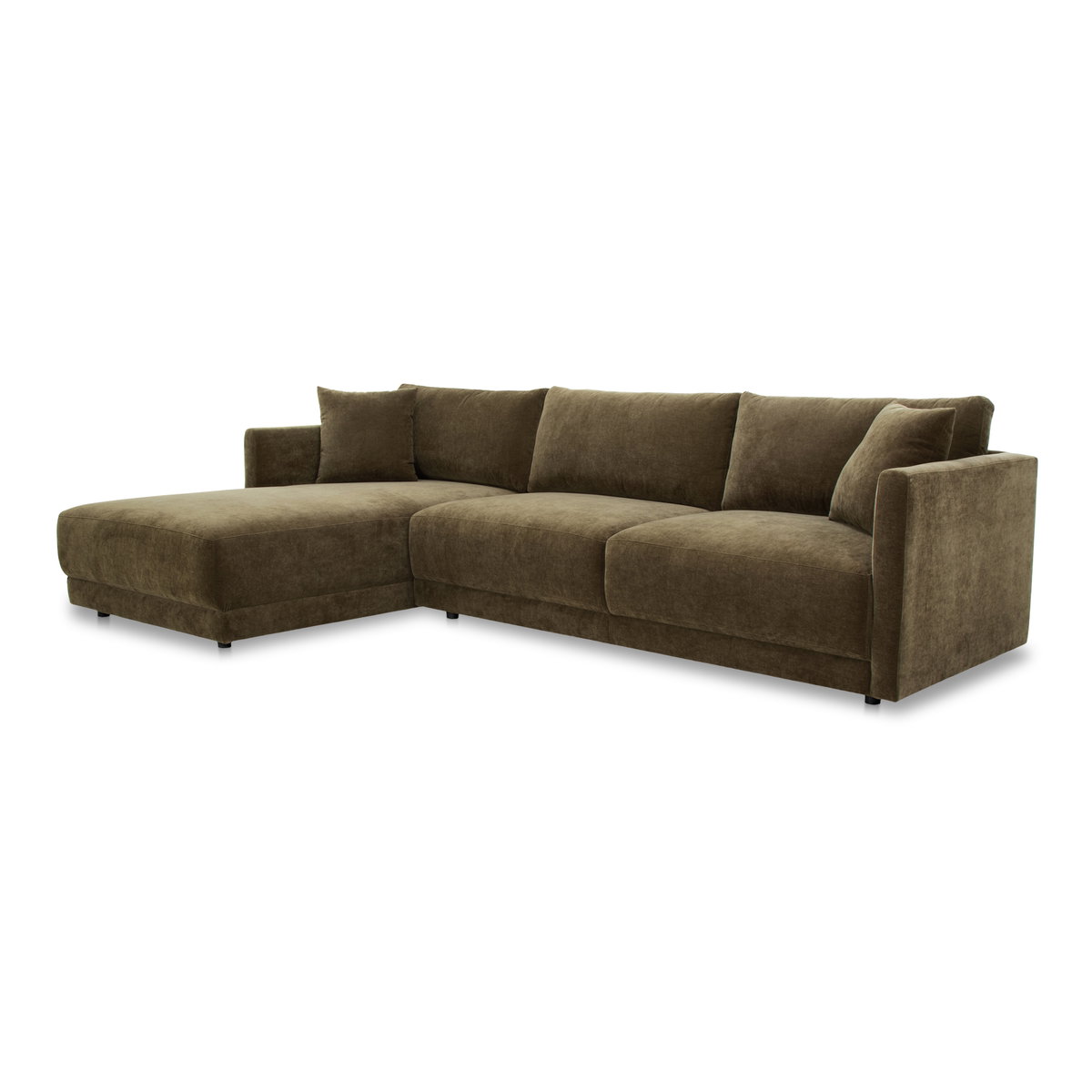 Bryn Sectional Left Heritage Cedar Green, Sectional Sofa by Moe's Home, 115.5" width x 31.5" height x 70.5" depth View 2