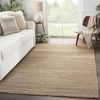 Rhein Natural Solid Tan Area Rug (5'X8') thumbnail 5