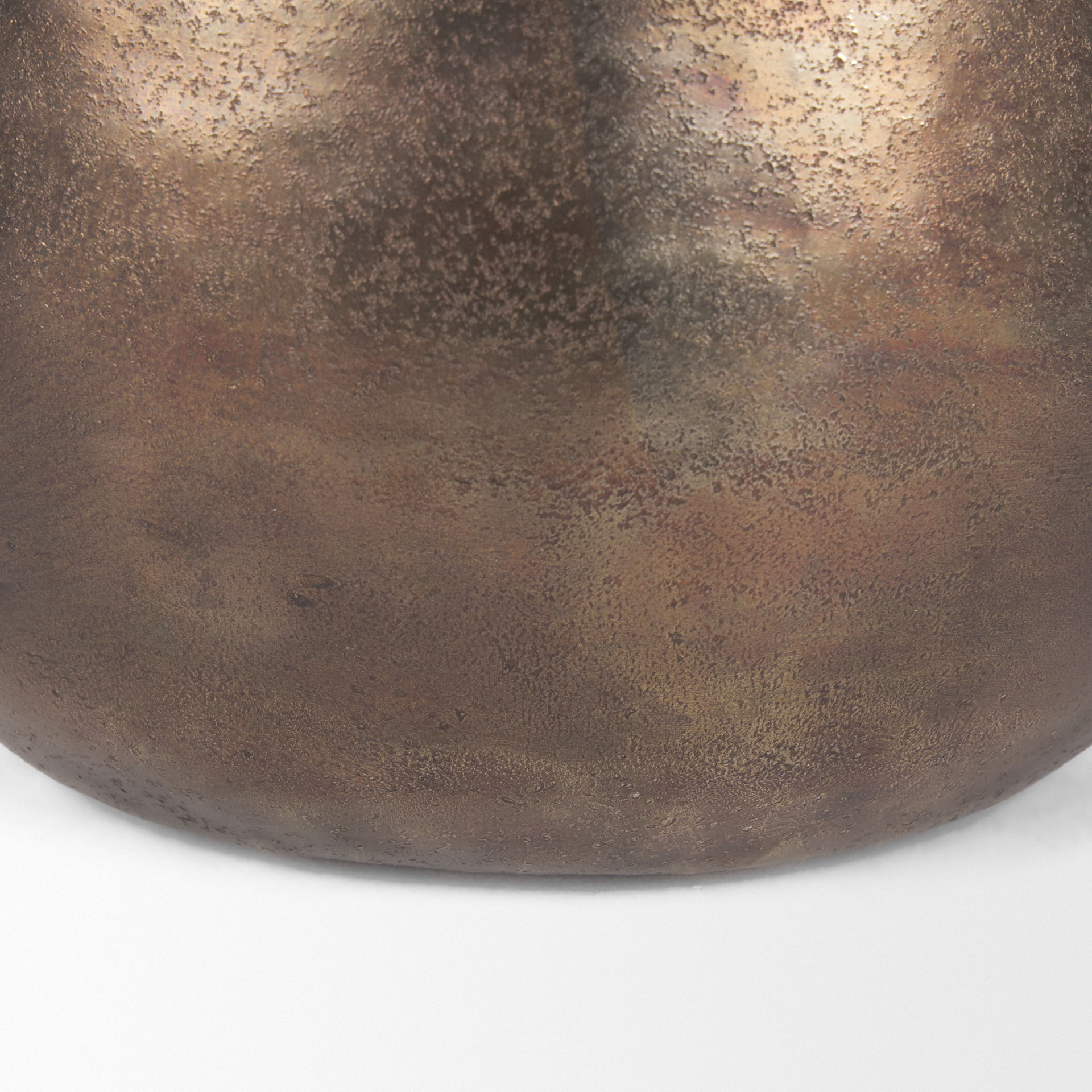 Quade Large Textured Gold Metal Planter, Vase by Mercana, 9" length x 9" width x 9" height View 10