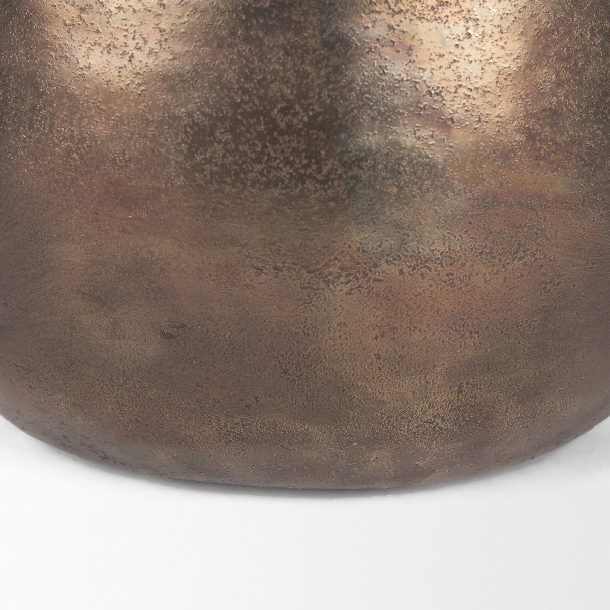 Quade Large Textured Gold Metal Planter, Vase by Mercana, 9" length x 9" width x 9" height View 10
