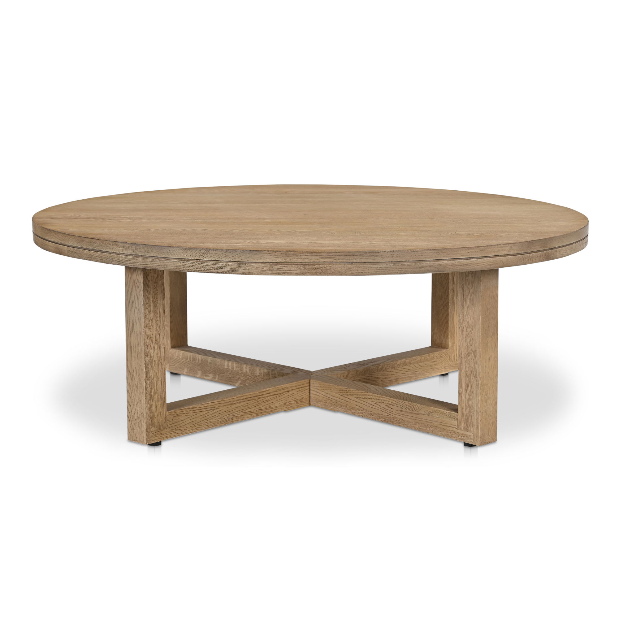 Joel Coffee Table Natural, by Moe's Home, 42" width x 15" height x 42" depth View 3
