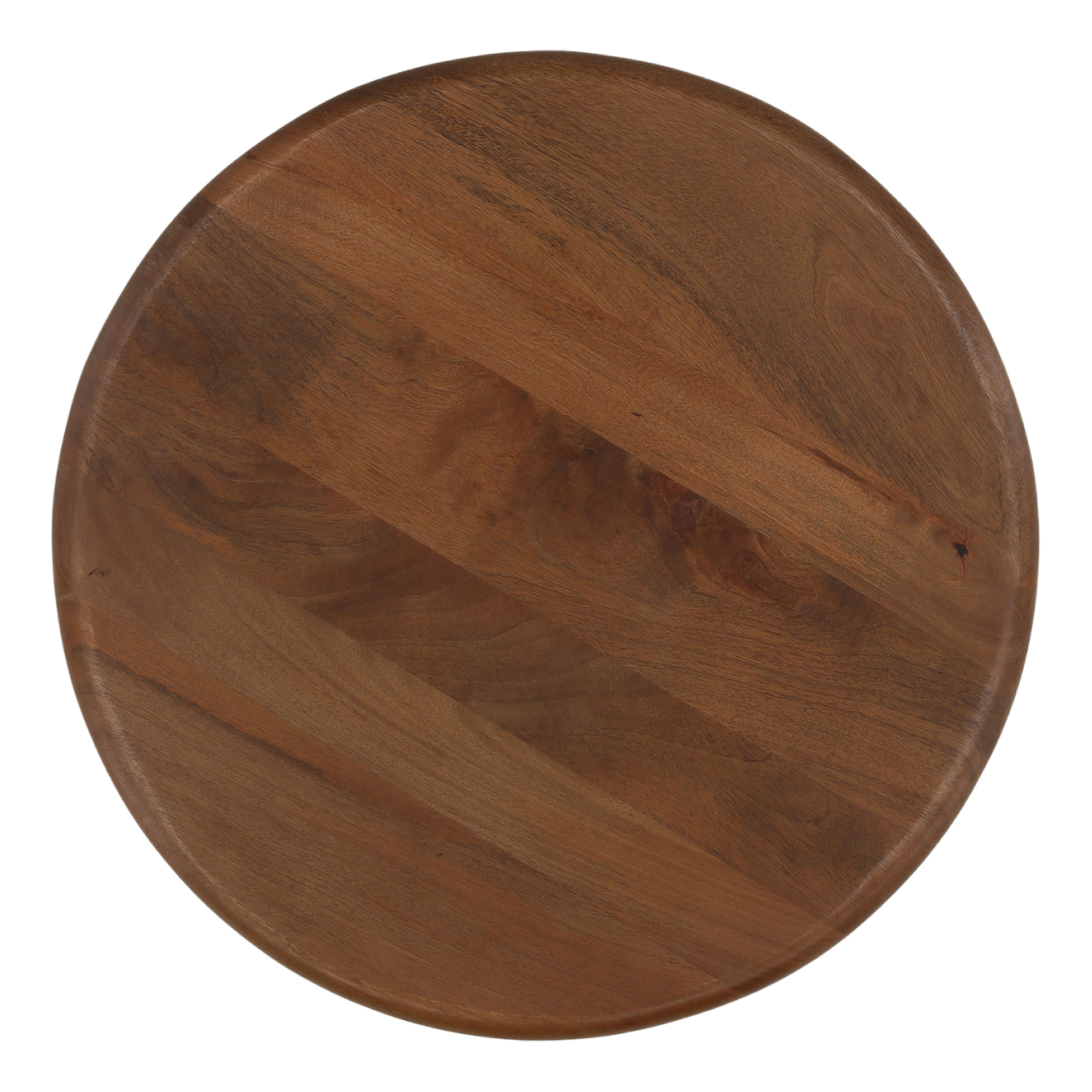 Winsor Side Table Brown, Side & End Table by Dovetail, 20" width x 22" height x 20" diameter x 20" depth View 3